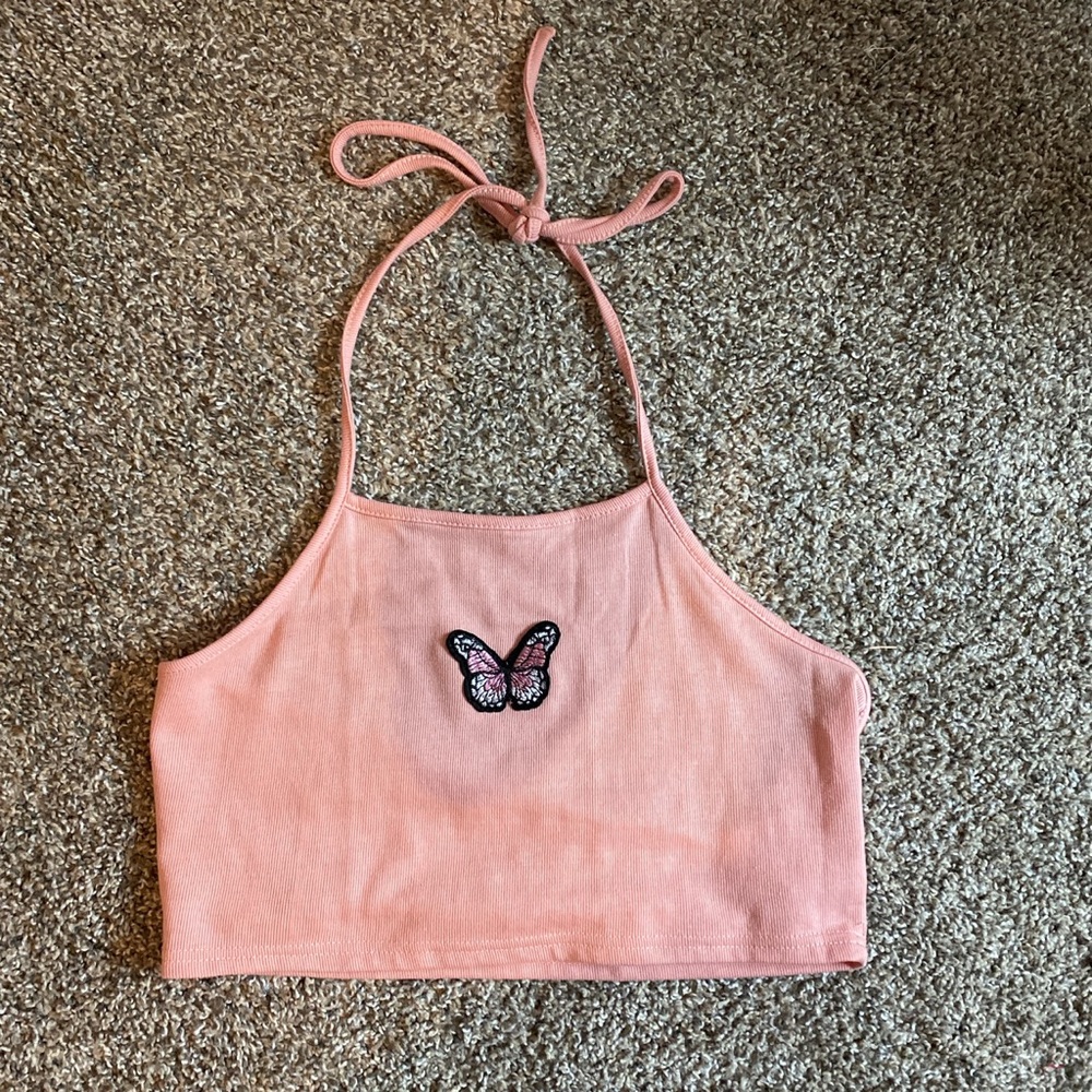 Shein pink halter top